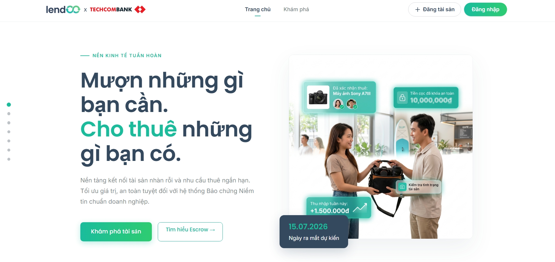 Lendoo - Hệ sinh thái cho thuê tài sản cá nhân nhàn rỗi